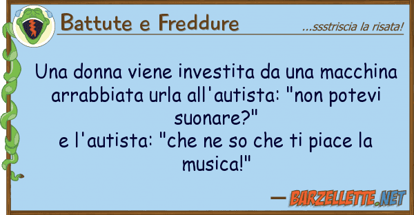 Battute e Freddure donna viene investita macchin