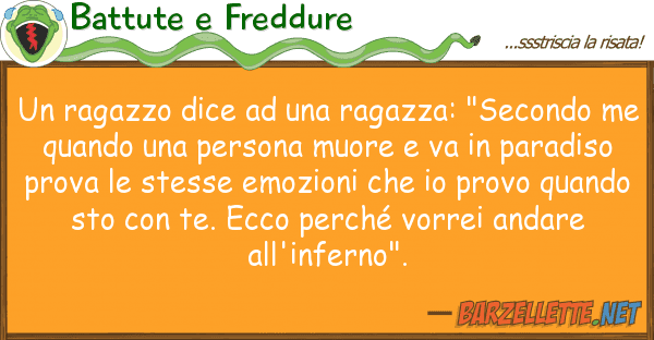 Battute e Freddure ragazzo dice ragazza: "secondo