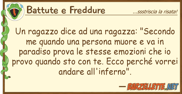 Battute e Freddure ragazzo dice ragazza: "secondo