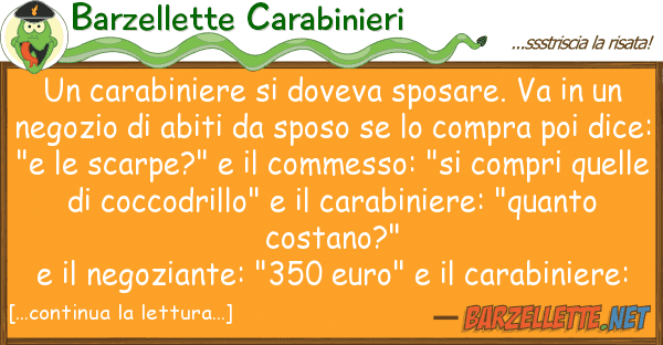 Barzellette Carabinieri carabiniere doveva sposare. va