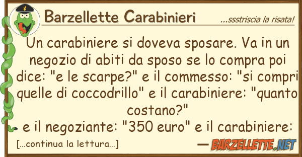 Barzellette Carabinieri carabiniere doveva sposare. va