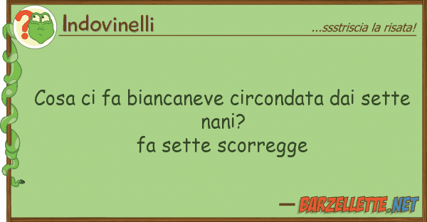Indovinelli cosa fa biancaneve circondata set