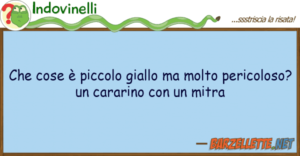 Indovinelli cose è piccolo giallo molto peri