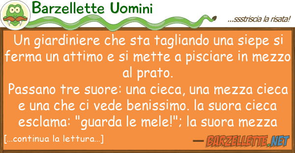 Barzellette Uomini giardiniere sta tagliando sie