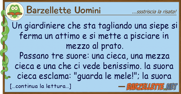 Barzellette Uomini giardiniere sta tagliando sie