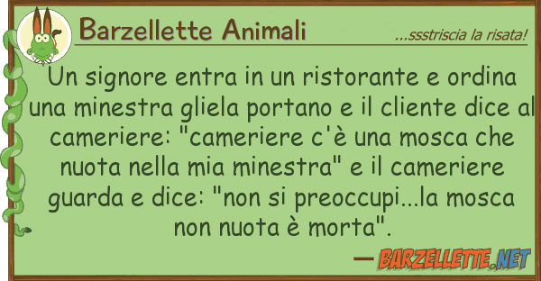 Barzellette Animali signore entra ristorante ordi