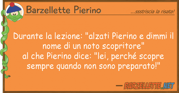 Barzellette Pierino durante lezione: "alzati pierino
