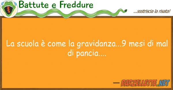 Battute e Freddure scuola è gravidanza...9 mesi
