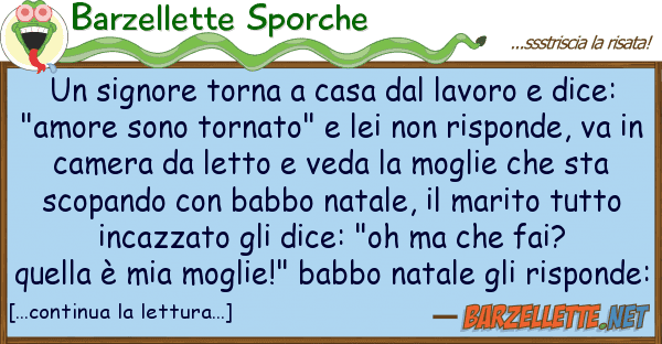 Barzellette Sporche signore torna casa lavoro dic
