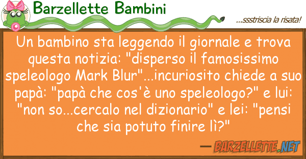 Barzellette Bambini bambino sta leggendo giornale tr