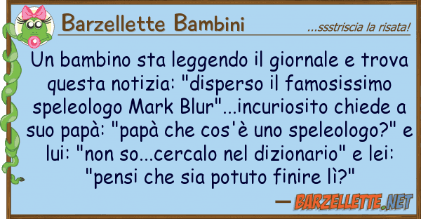 Barzellette Bambini bambino sta leggendo giornale tr