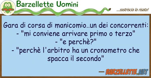 Barzellette Uomini gara corsa manicomio..un conco