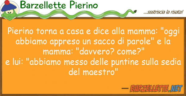 Barzellette Pierino pierino torna casa dice mamma: