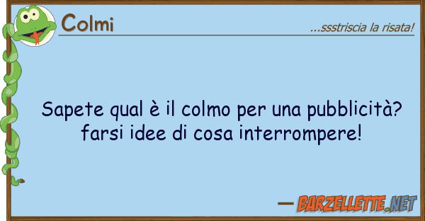 Colmi sapete qual è colmo pubblici