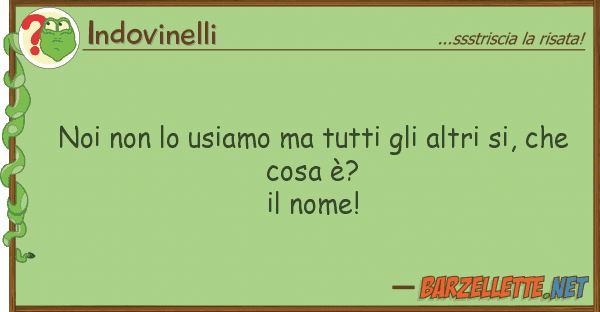 Indovinelli usiamo altri si,