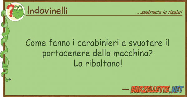 Indovinelli fanno carabinieri svuotare p