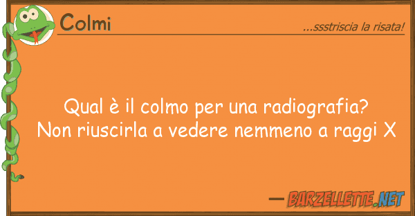 Colmi qual è colmo radiografia? no