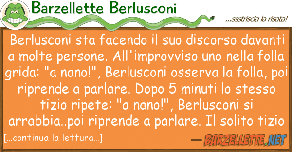 Barzellette Berlusconi berlusconi sta facendo discorso d