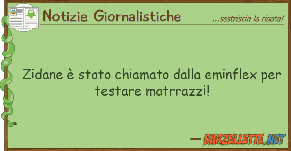 Notizie Giornalistiche zidane è stato chiamato eminflex