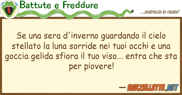 Battute e Freddure sera d'inverno guardando cielo