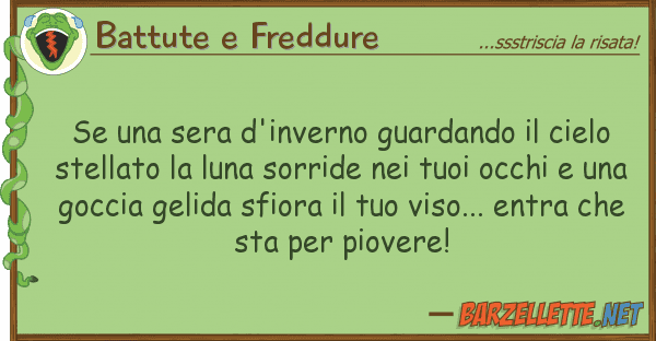 Battute e Freddure sera d'inverno guardando cielo