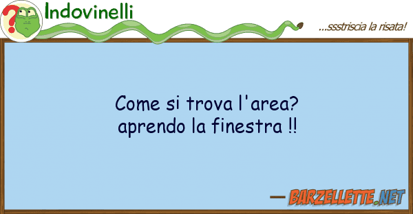 Indovinelli trova l'area? aprendo finestr