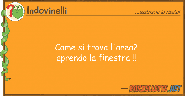 Indovinelli trova l'area? aprendo finestr