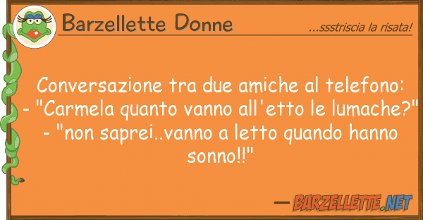 Barzellette Donne conversazione due amiche telefono