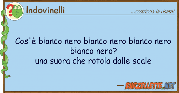 Indovinelli cos'è bianco nero bianco nero bianco