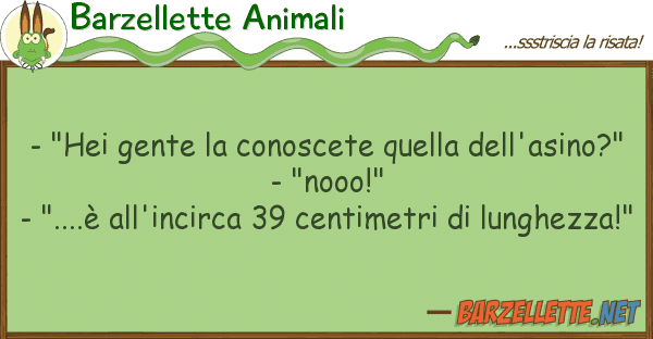 Barzellette Animali - "hei gente conoscete dell'as