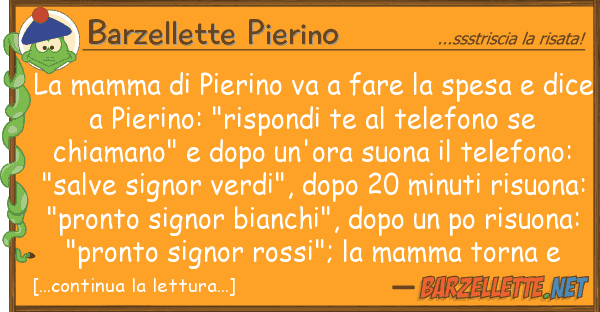 Barzellette Pierino mamma pierino va fare spesa
