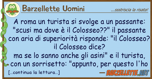 Barzellette Uomini roma turista svolge passant