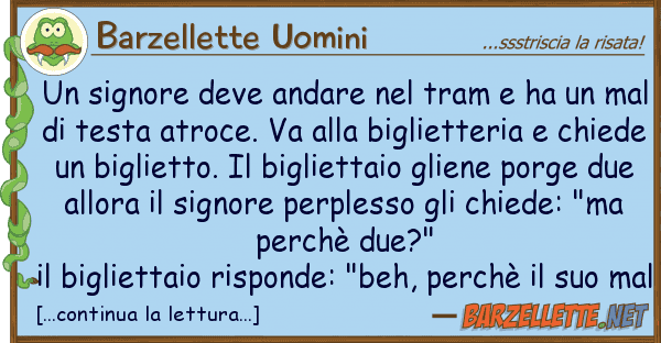 Barzellette Uomini signore deve andare tram ha