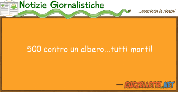 Notizie Giornalistiche 500 albero...tutti morti!