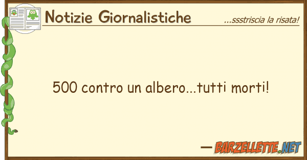 Notizie Giornalistiche 500 albero...tutti morti!