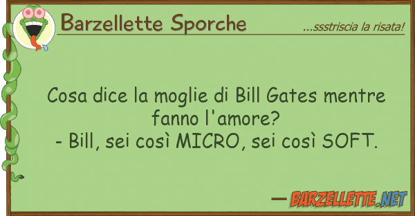 Barzellette Sporche cosa dice moglie bill gates mentre