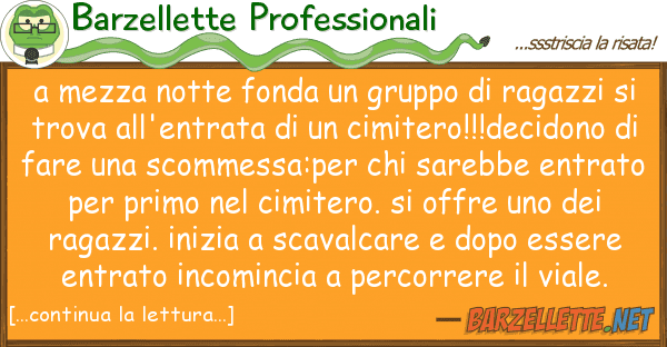Barzellette Professionali mezza notte fonda gruppo ragazzi