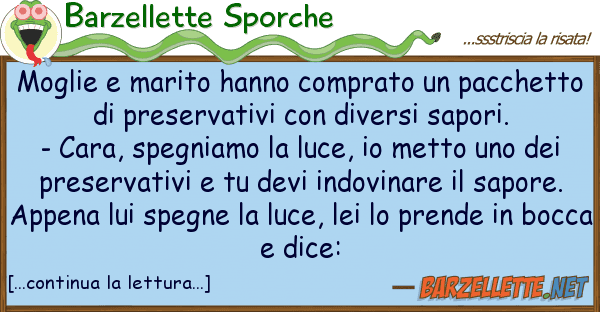 Barzellette Sporche moglie marito hanno comprato pacche