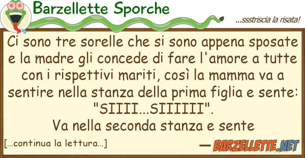 Barzellette Sporche sono tre sorelle sono appena s