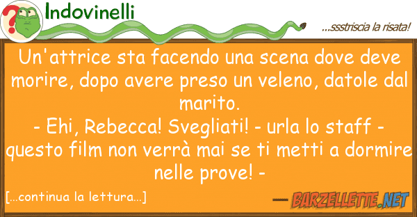 Indovinelli un'attrice sta facendo scena de