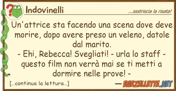 Indovinelli un'attrice sta facendo scena de