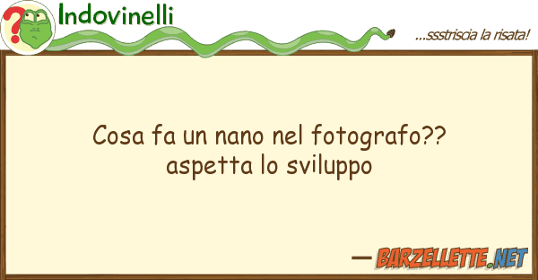 Indovinelli cosa fa nano fotografo?? aspetta