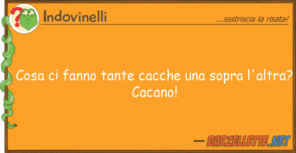 Indovinelli cosa fanno tante cacche sopra l'a