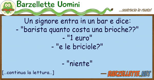 Barzellette Uomini signore entra bar dice: - "b
