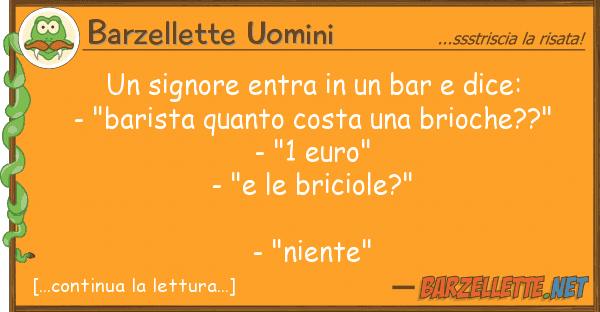 Barzellette Uomini signore entra bar dice: - "b
