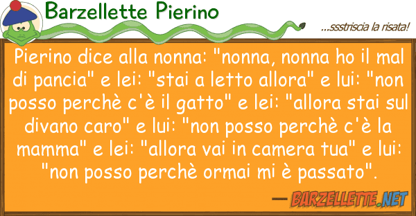 Barzellette Pierino pierino dice nonna: "nonna, nonna h