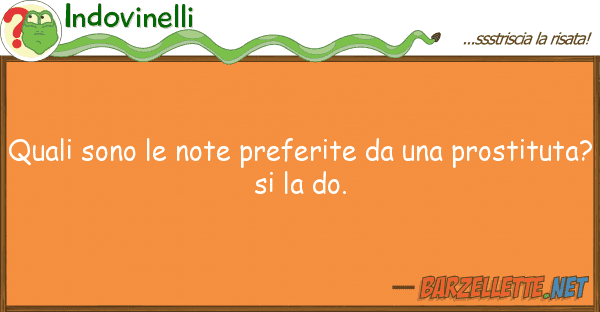 Indovinelli quali sono note preferite pros