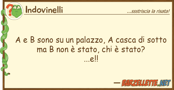 Indovinelli b sono palazzo, casca sot