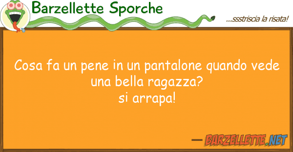 Barzellette Sporche cosa fa pene pantalone quando v
