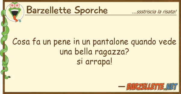 Barzellette Sporche cosa fa pene pantalone quando v